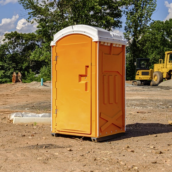 how often are the porta potties cleaned and serviced during a rental period in Bradford